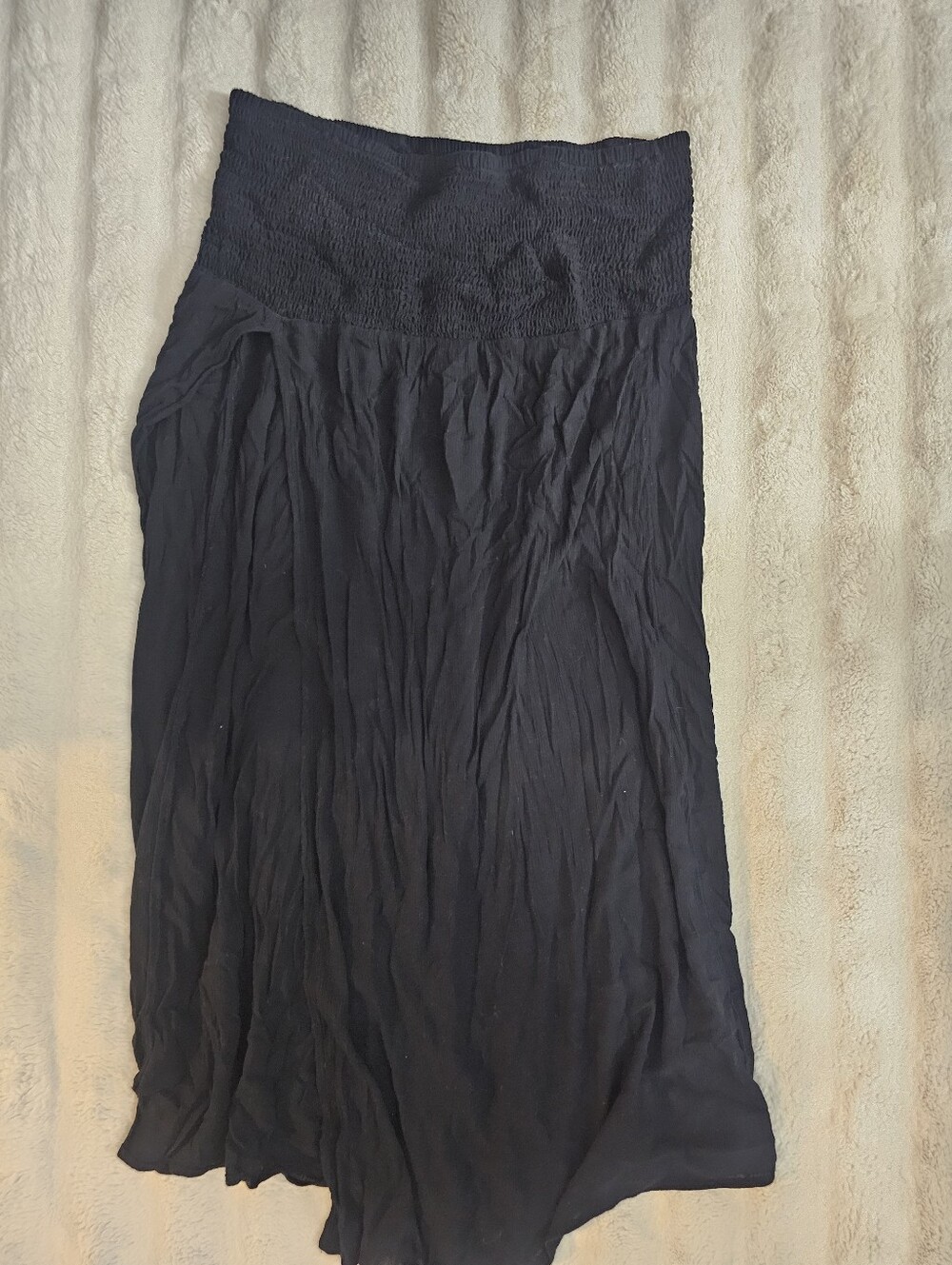 Black Smocked Waist Maxi Skirt - Women's Casual Flow
